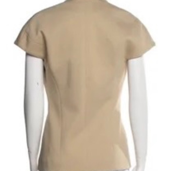 Yves St. Laurent Camel/Beige Cap Sleeve Knit Wrap Jacket - Picture 3 of 9